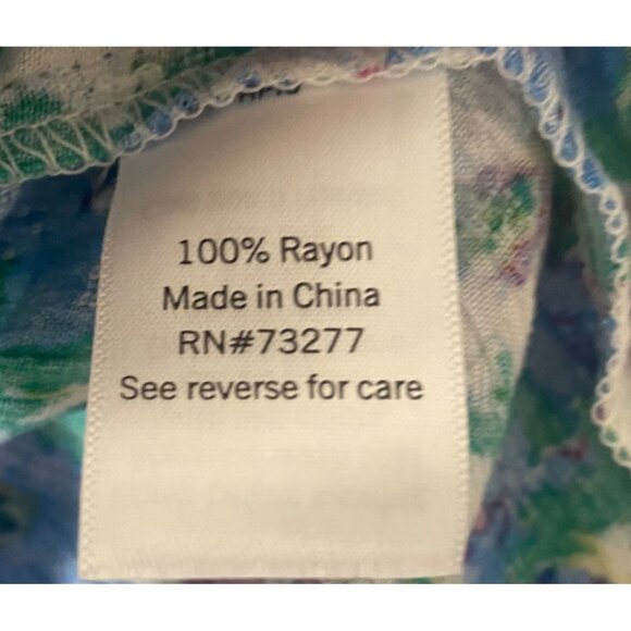 So Good For Life Top XL Blue‎ Floral Long Sleeve Square Neck Peplum Babydoll NEW - Picture 4 of 13